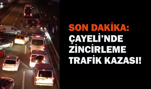 Çayeli’nde Karadeniz Sahil Yolu’nda Zincirleme Kaza
