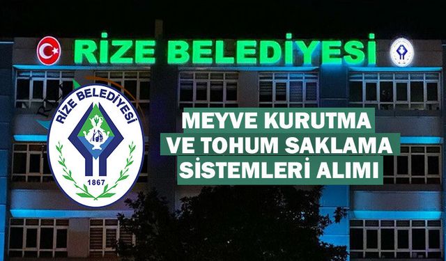 Meyve kurutma ve tohum saklama sistemleri alımı