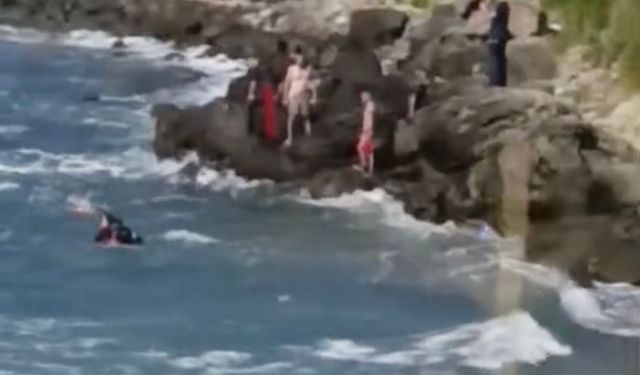 Yasağa rağmen denize giren 1'i çocuk 3 kişi, kurtarıldı