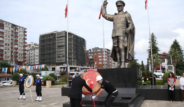 Atatürk'ün Rize'ye gelişinin 102. yıl dönümü kutlandı