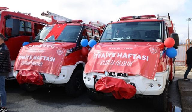 Trabzon'da itfaiye filosuna 290 milyon liralık 9 yeni araç katıldı