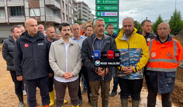 Rize'de sağanak, sel ve taşkınları sonrası Rize Valisi Baydaş'dan açıklama