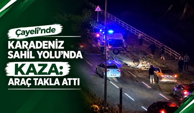Çayeli’nde Karadeniz Sahil Yolu’nda Kaza: Yaralılar Var