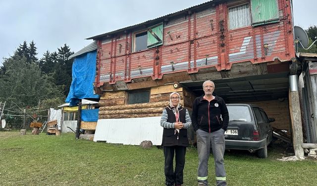 Artvinli çift yılın çoğunu kamyon kasalarından yaptıkları evde geçiriyor