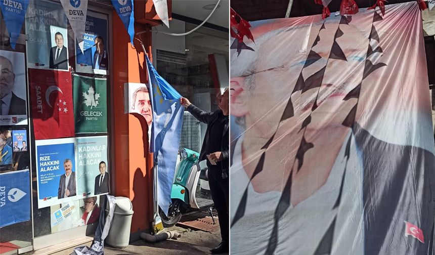 CHP Çayeli seçim ofisine saldırı