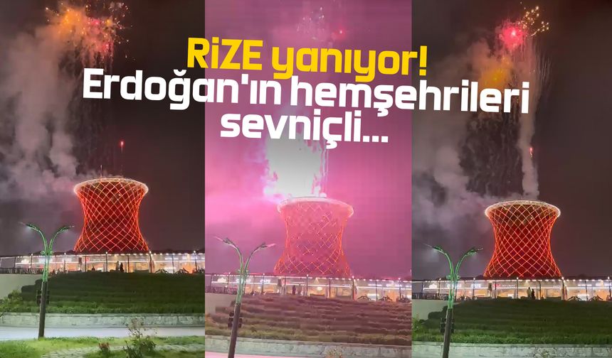 Erdoğan'ın başarısı memleketinde kutlanıyor