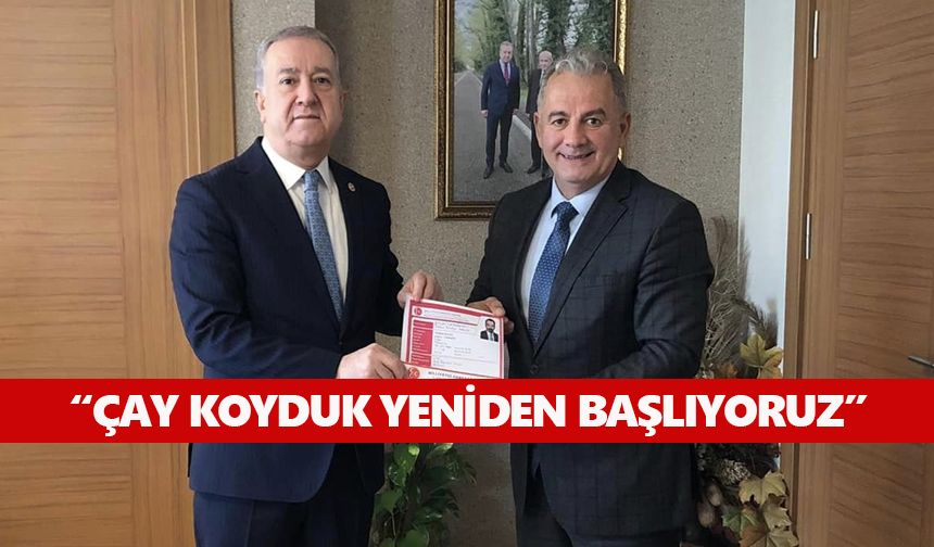 İkizdere Belediye Başkanı Hakan Karagöz aday adaylık müracaatını yaptı