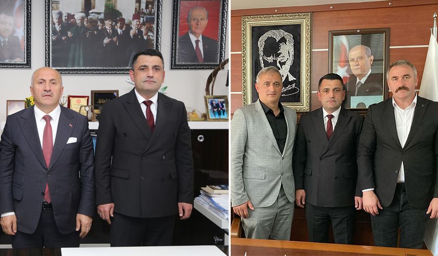 İhsan Alkan'dan Çayeli'nde Belediye Başkanlarına tebrik ziyareti