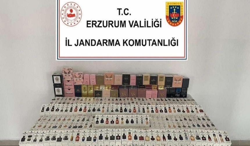 Erzurum’da Jandarmadan 2,8 milyon liralık kaçak parfüm operasyonu