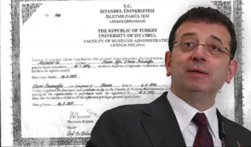Son Dakika... Ekrem İmamoğlu'nun diploması silindi