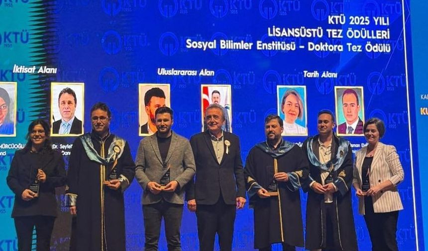 Recep Tayyip Erdoğan Üniversitesi Öğretim Elemanına “2024 Yılı Doktora Tez Ödülü”