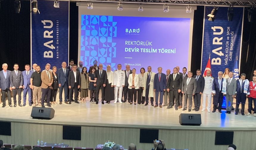 BARÜ'de rektörlük devir teslim töreni yapıldı