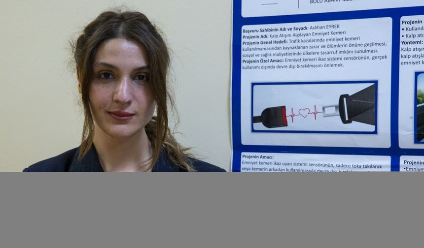 Bolu'da üniversite öğrencisi "akıllı emniyet kemeri" projesi geliştirdi