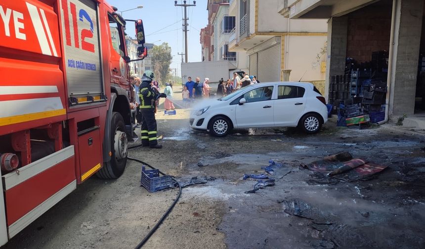 Çarşamba'da çıkan yangın söndürüldü