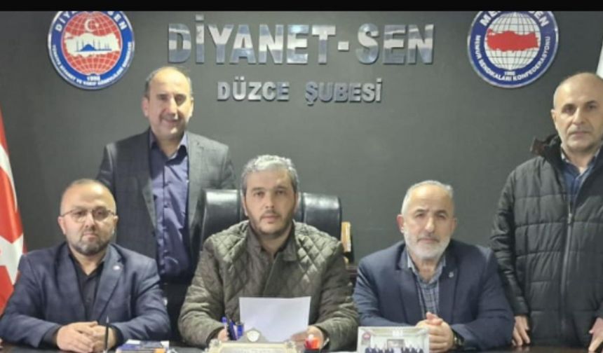 Diyanet-Sen Düzce Şubesinden imza kampanyası