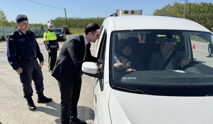 Kaymakam Beyazıt, trafik denetimlerine katıldı