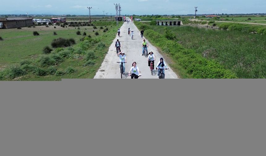 Kızılırmak Deltası Kuş Cenneti'nde bisiklet turu düzenlendi