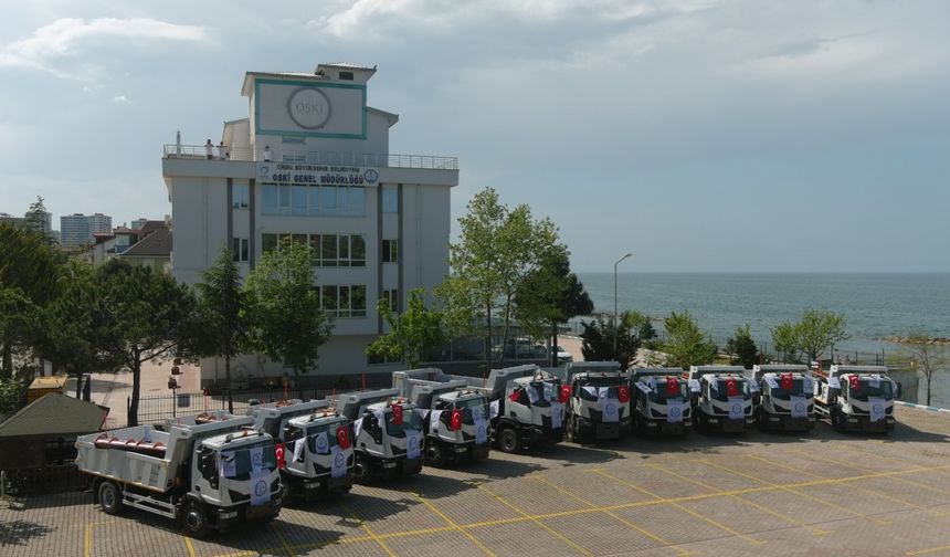 Ordu Büyükşehir Belediyesine yeni 10 iş makinesi alındı