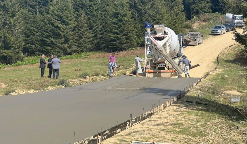 Piraziz'de yayla yolunda çalışma başlatıldı