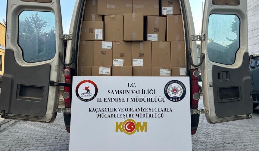 Samsun'da 2 milyon 260 bin kaçak makaron ele geçirildi