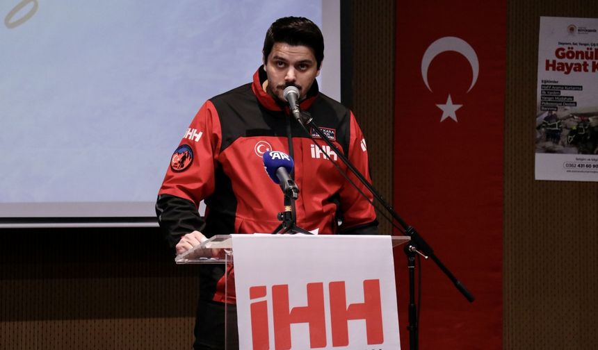 Samsun'da akredite olan İHH arama kurtarma ekibi için bröve takma töreni düzenlendi