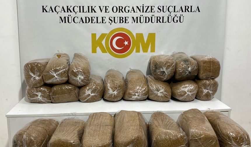 Samsun'da kaçak tütün operasyonunda 2 zanlı yakalandı