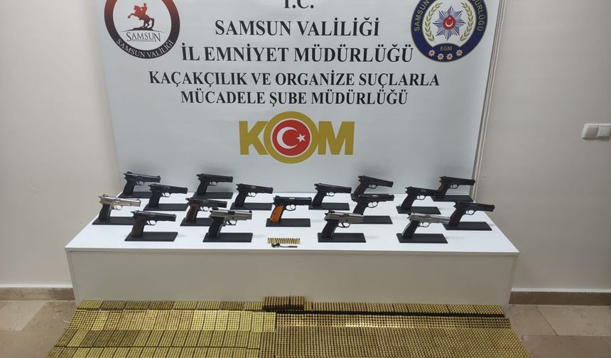 Samsun'da silah kaçakçılığı operasyonunda 2 zanlı yakalandı