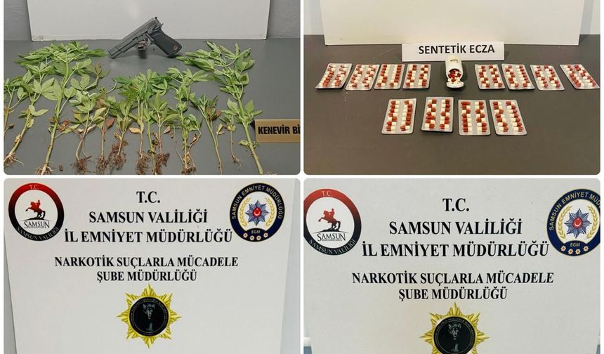 Samsun'da uyuşturucu operasyonunda 4 şüpheli yakalandı