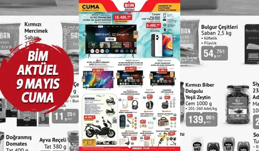 BİM Aktüel 9 Mayıs 2025 Cuma Kataloğu | Bim'e Bu Çarşamba Hangi Ürünler Gelecek?