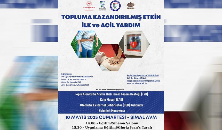 Rize Şimal AVM’de “Topluma Kazandırılmış Etkin İlk ve Acil Yardım” eğitimi