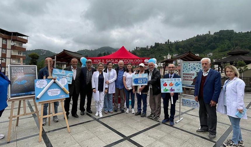 Rize’de “31 Mayıs Dünya Tütünsüz Günü” Etkinlikleri Gerçekleştirildi