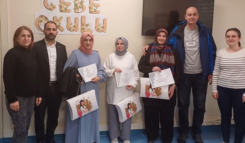 Rize’de Gebe Okulunda Eğitimler Devam Ediyor