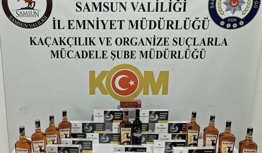 Samsun'da düzenlenen kaçakçılık operasyonunda 2 kişi gözaltına alındı