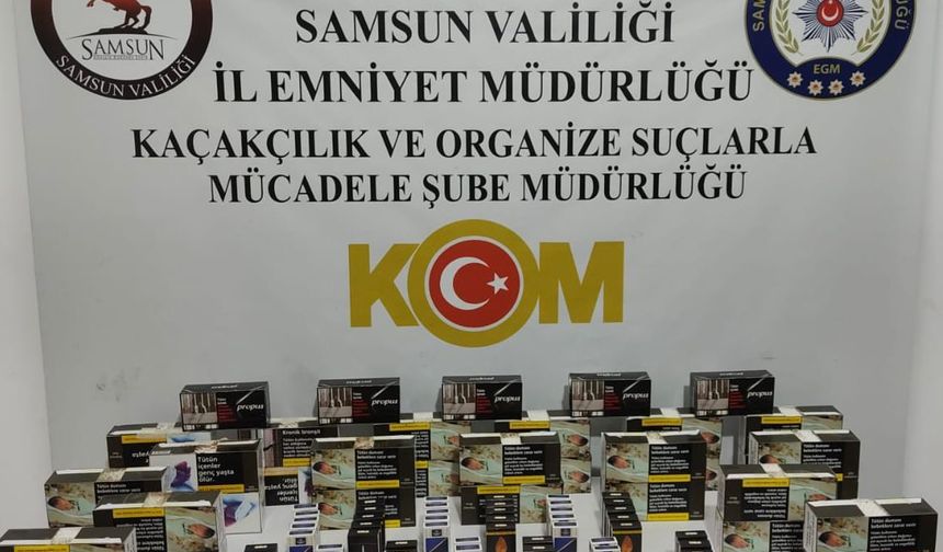 Samsun'da kaçakçılık operasyonunda 2 zanlı yakalandı