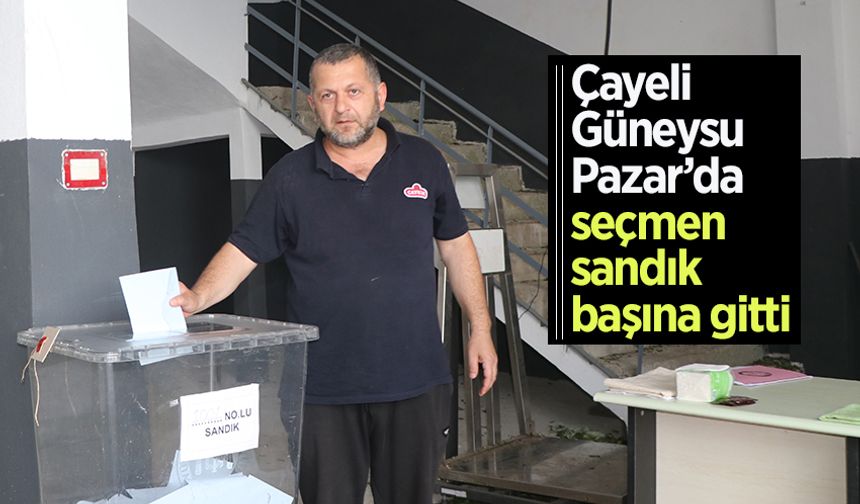 Rize'de seçmenler muhtarlık seçimi için sandığa gitti