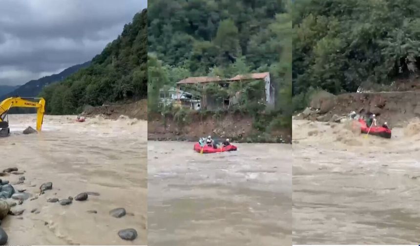 Su seviyesi yükselen Fırtına Deresi'nde rafting yaptılar