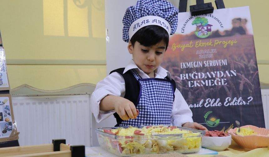 Rize'de anaokulu öğrencilerine "Bayat Ekmek Projesi" ile sıfır atık bilinci aşılandı