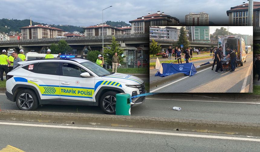 Rize'de yolun karşısına geçerken kamyonetin çarptığı kadın öldü