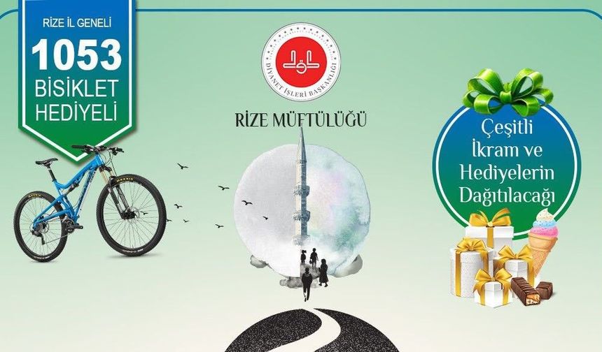 Rize'de Yaz Kur'an Kursları başlıyor: 1053 bisiklet ve sürpriz hediyeler öğrencileri bekliyor