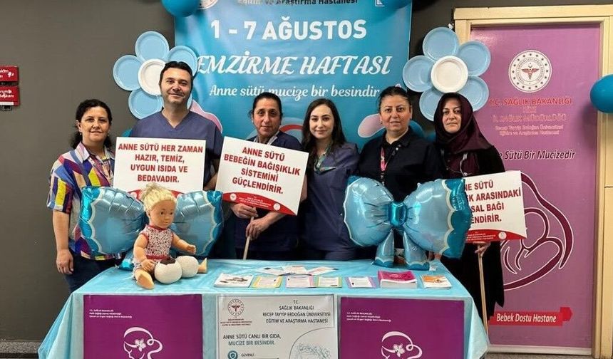 Rize’de Emzirme Haftası’nda Anne Sütünün Önemine Dikkat Çekildi