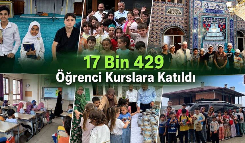 Rize’de Yaz Kur’an Kurslarına 17 Bin 429 Öğrenci Katıldı