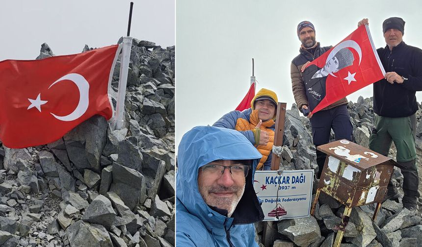 Rize’de Kaçkar Dağı’na 'Zafer’ tırmanışı