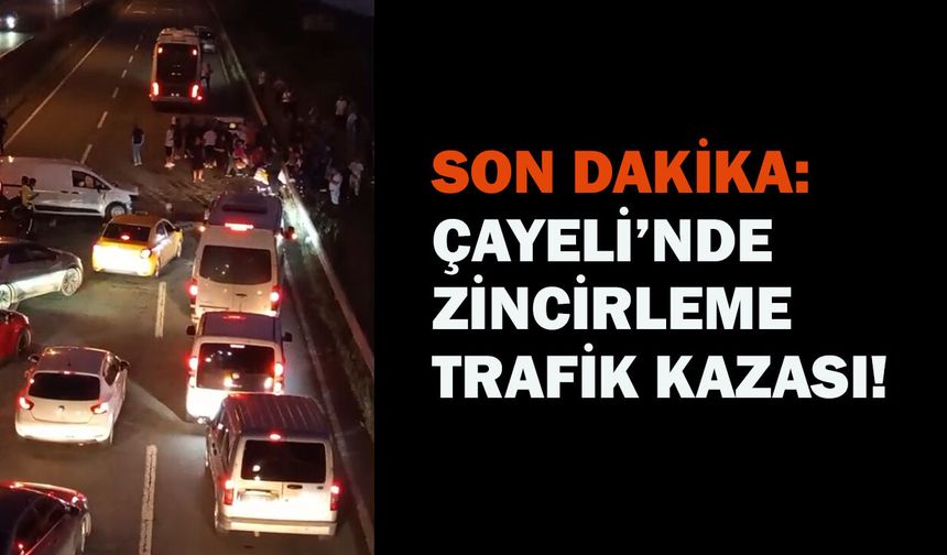 Çayeli’nde Karadeniz Sahil Yolu’nda Zincirleme Kaza