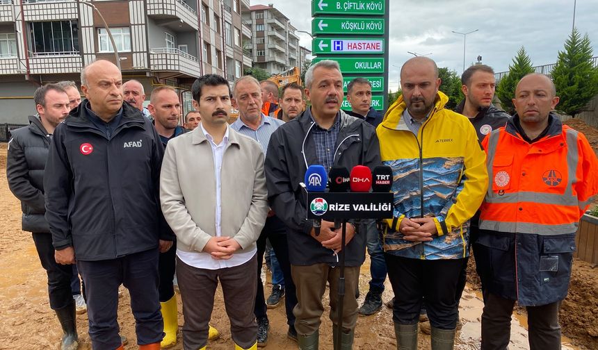 Rize'de sağanak, sel ve taşkınları sonrası Rize Valisi Baydaş'dan açıklama