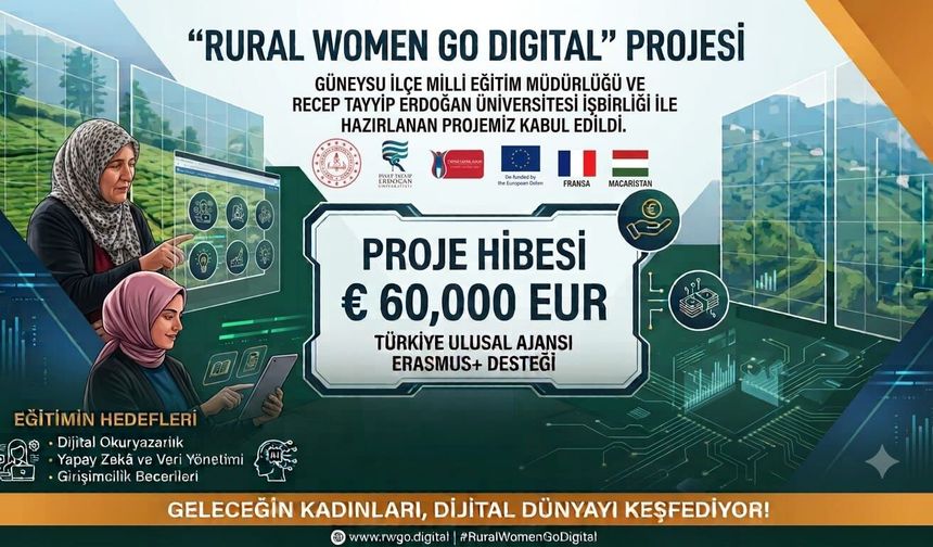 Güneysu’ya Avrupa Birliği’nden 60 Bin Avroluk Proje Desteği
