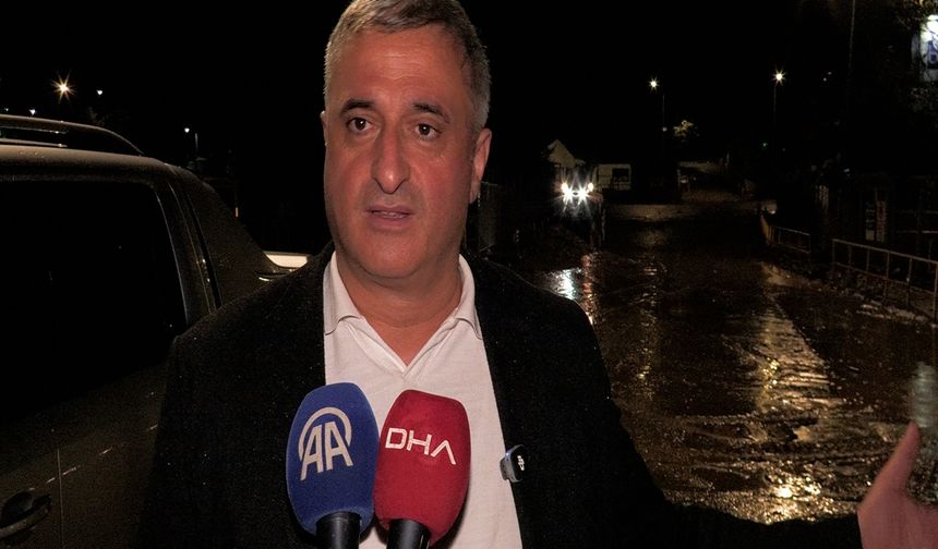 Madenli'de sağanak taşkına neden oldu