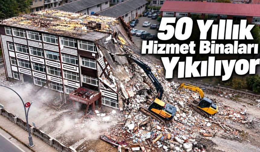 Rize İl Özel İdaresinin Riskli Binalarında Yıkım Başladı