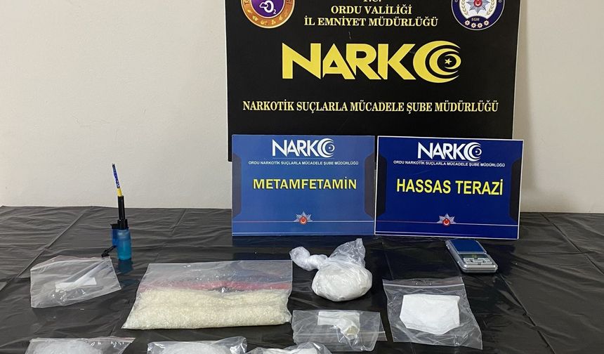 Ordu'da evde 343 gram metamfetamin ele geçirildi