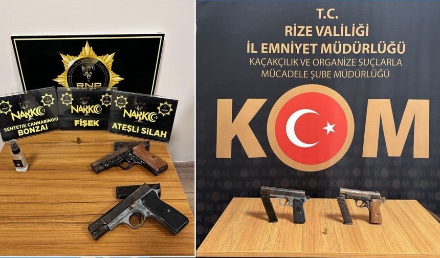 Rize’de 10 Silah Ele Geçirildi: Bir Kişi Tutuklandı