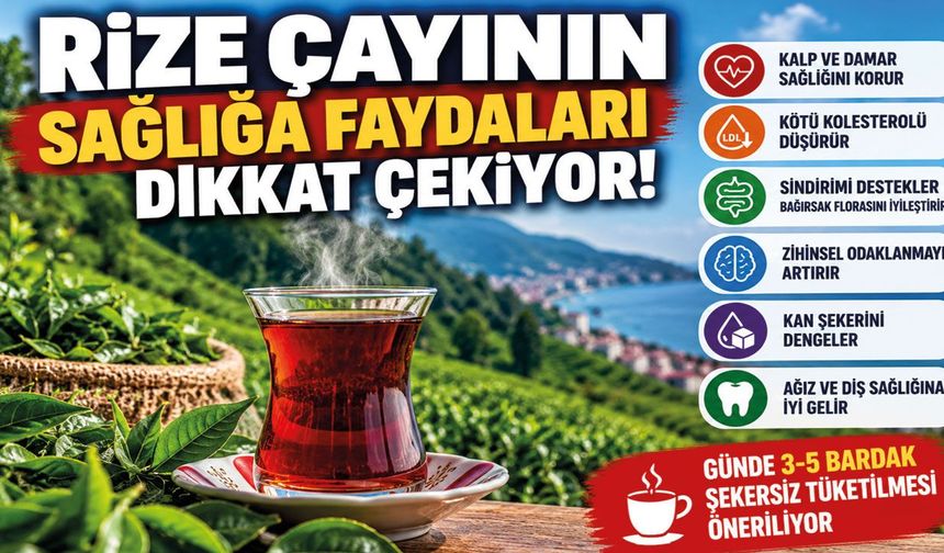 Rize Çayının Sağlığa Faydaları Dikkat Çekiyor! Günde Kaç Bardak İçilmeli?